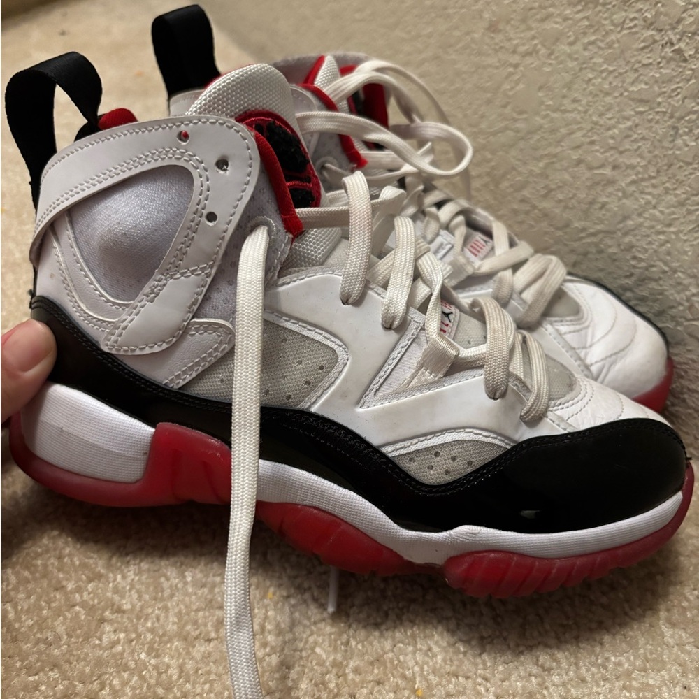 Jordan Kids' Sneakers - White, Black, Red Accents